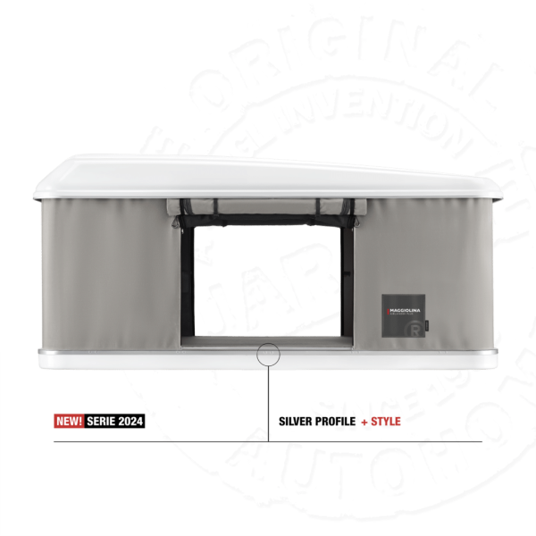 Палатка на крышу автомобиля AUTOHOME MAGGIOLINA AIRLANDER PLUS LARGE, серый тент, лестница 215 мм