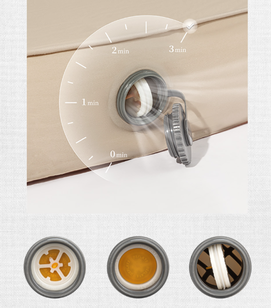 Коврик самонадувающийся Naturehike C10, двойной 200х132х10 cм, бежевый