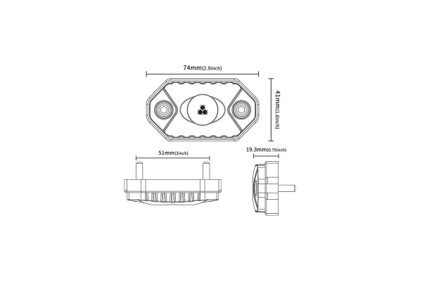 Фара рабочего света AURORA 51 мм 15W LED