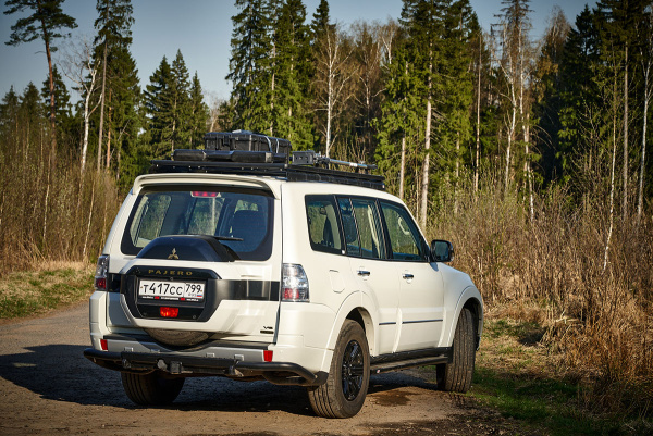 Багажник экспедиционный (платформа) алюминиевый РИФ 1150x2080 мм для Mitsubishi Pajero IV