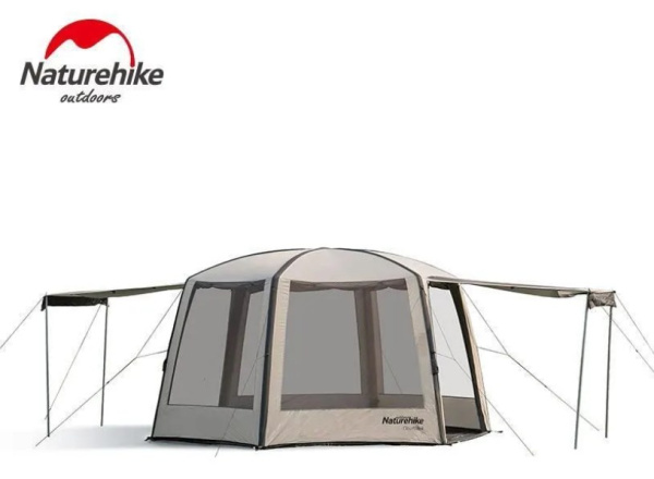 Палатка-шатер туристический Naturehike, надувной каркас, золотистый, 4-местный
