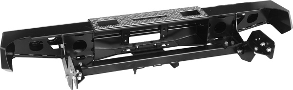 Бампер РИФ задний Mitsubishi L200 2005-2015 (1350 мм) с площ. под леб, квадр. под фаркоп и фонарями