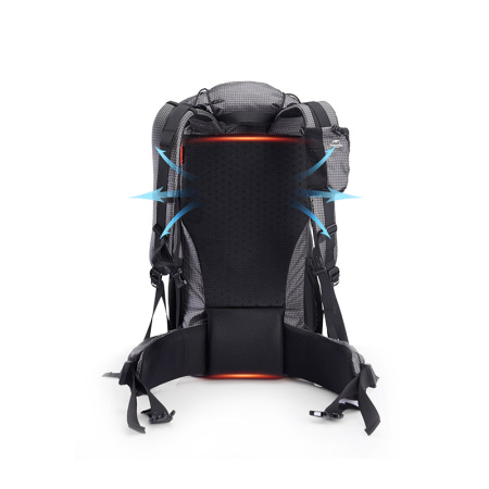 Рюкзак туристический Naturehike 60+5 л, Dyneema, черный