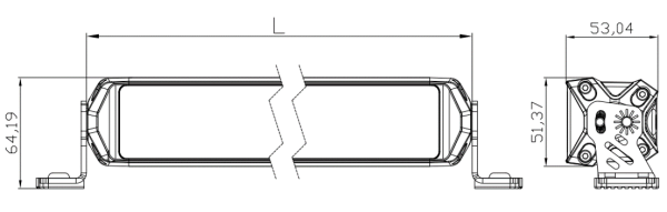 Фара дальнего света РИФ 1072 мм 160W LED