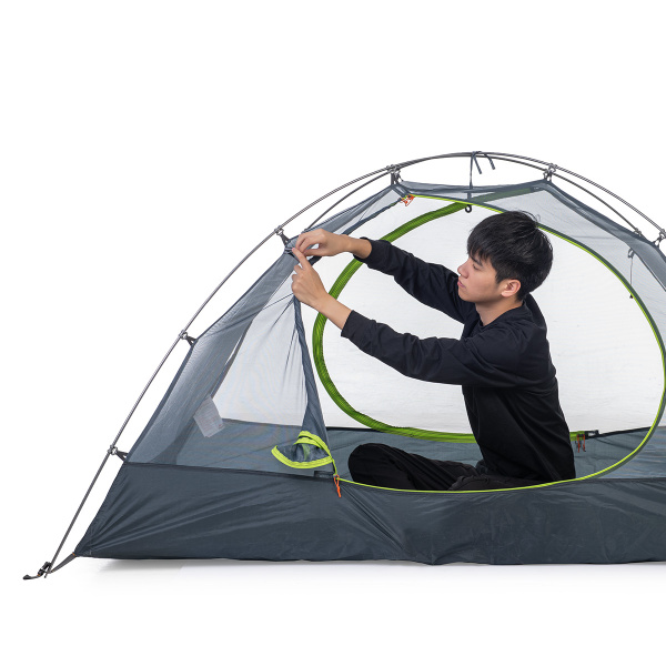 Палатка Naturehike 2-местная, алюминиевый каркас, зеленая