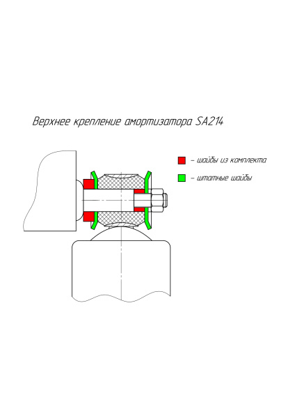 Амортизатор усиленный РИФ задний Toyota Hilux 2005-2014, TLC 60-70 (рессорная подвеска), Sollers ST6, Jac T6 лифт 0-45 мм и Jac T9 штатный