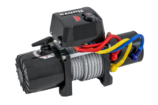 Лебёдка электрическая 12V Runva 12500 lbs 5670 кг короткий барабан, стальной трос
