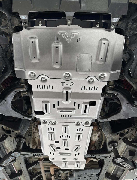 Защита Falcon радиатора, картера, РК, КПП для Toyota Tundra, бензин, (08-21), алюм. 8 мм