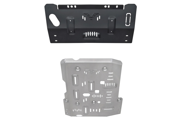 Защита Falcon радиатора, картера, РК, КПП для Toyota Land Cruiser 70 (бензин 4.0L (2015+) со штатной лебедкой), алюминий. 8 мм