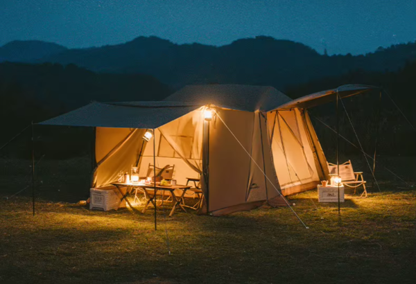 Палатка Naturehike Village 6.0 II поколения 4-местная, быстросборная, с верандой, коричневая