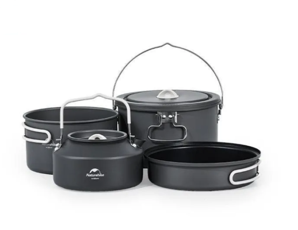Набор посуды Naturehike туристический 4 в 1 (с чайником)