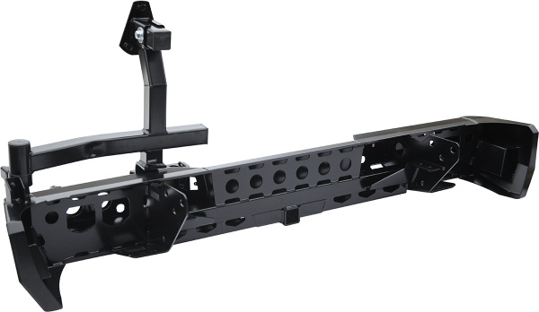 Бампер РИФ силовой задний Toyota Tundra 2007-09.2013 с квадратом под фаркоп, калиткой и фонарями