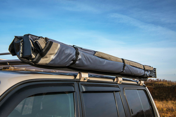 Маркиза автомобильная РИФ веерная, безопорная 2,3х2 м (левая)