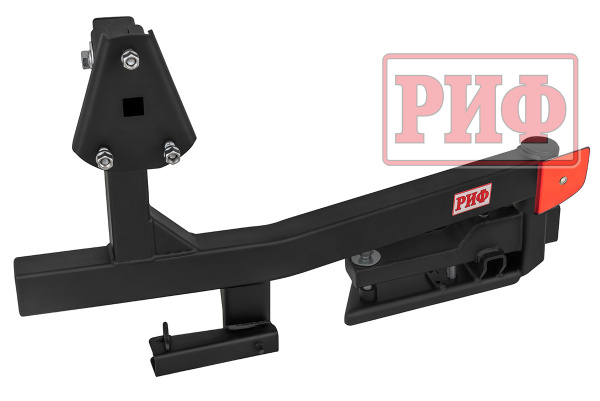 Калитка РИФ в штатный задний бампер Toyota Land Cruiser 200 (2008-2015), под штатное колесо, без фаркопа, с подсветкой номера