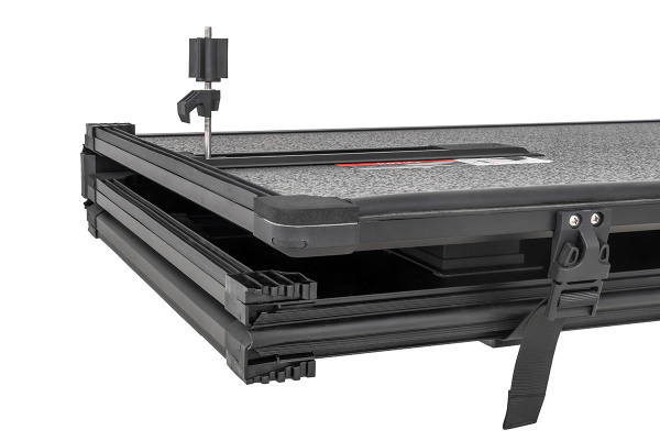 Крышка кузова РИФ для Mitsubishi L200 2015+, трёхсекционная 1515х1460 мм, алюминиевая, черная