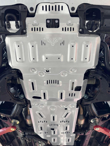 Защита Falcon радиатора, картера, РК, КПП для Toyota Land Cruiser 300 (бензин), алюм. 8 мм