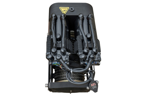 Лебёдка автомобильная электрическая 12V Runva 14000 lbs 6350 кг двухмоторная (синтетический трос)