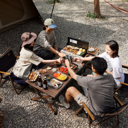 Гриль угольный Naturehike BBQ, черный