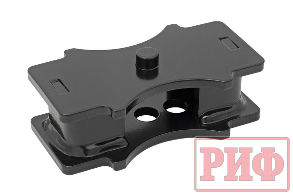 Проставка РИФ рессора-мост H=50 мм (отв.14,5 мм, ось 13 мм)