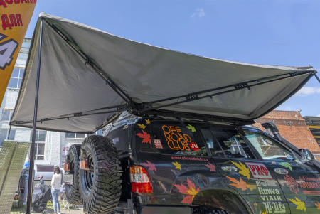 Маркиза автомобильная РИФ веерная, безопорная 2,3х2 м (правая)