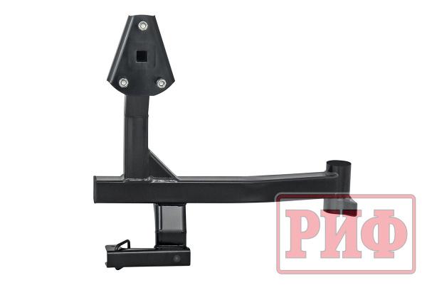 Бампер РИФ силовой задний Toyota Land Cruiser 76 2007-2024 с квадратом под фаркоп, калиткой и фонарями