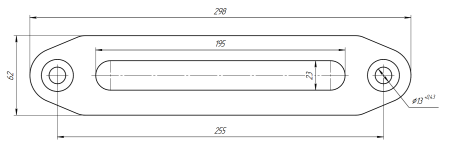 Клюз для лебёдки алюминиевый под синтетический трос