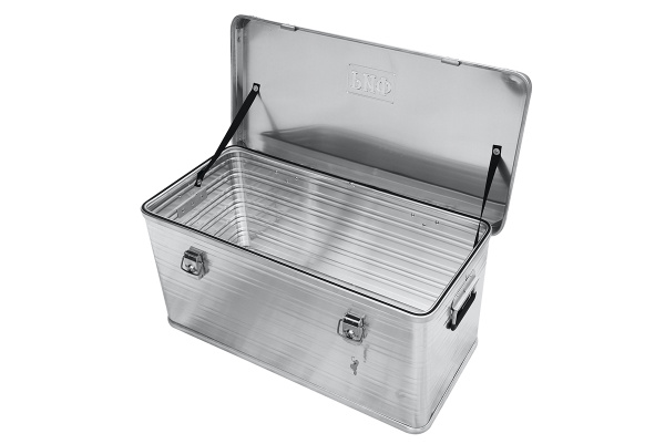 Ящик алюминиевый РИФ усиленный с замком 782х385х379 мм (ДхШхВ)