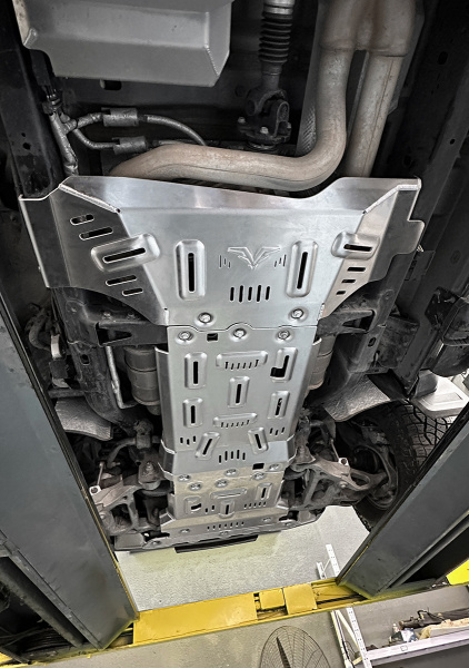 Защита Falcon радиатора, картера, РК, КПП для RAM (Dodge) 1500 TRX 6.2T бензин, алюминий 8 мм