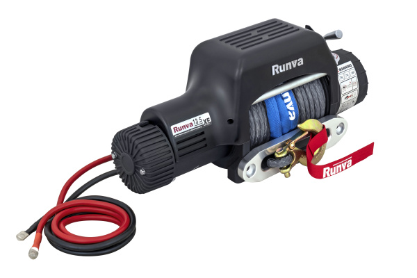 Лебёдка электрическая 12V Runva 13500 lbs 6136 кг синтетический трос