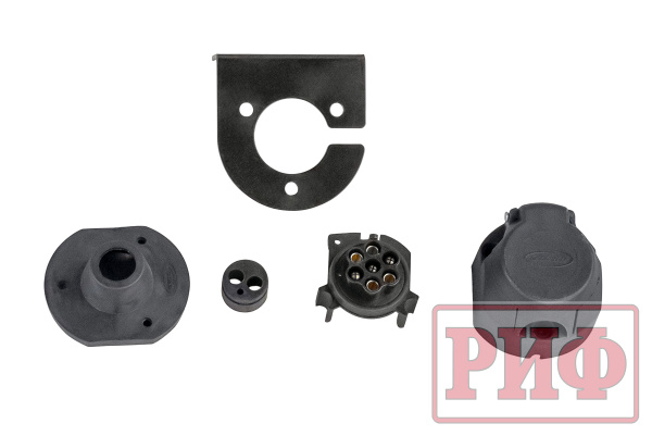 Бампер РИФ задний силовой/защита штатного бампера Haval H5 2019-2021 c квадратом под фаркоп