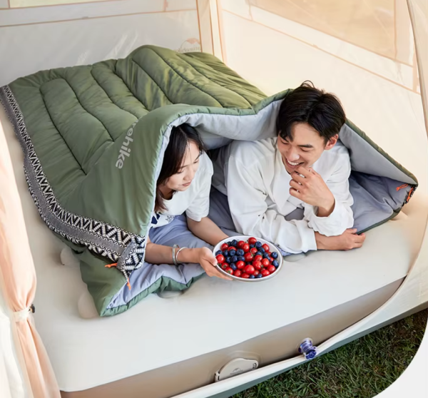 Мешок спальный Naturehike L150, 190х75см, (ТК: +13C), (правый), зеленый