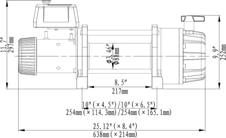 Лебёдка электрическая 24V Runva 20000 lbs (влагозащищенная) Лебёдка электрическая 24V Runva 20000 lbs (влагозащищенная)