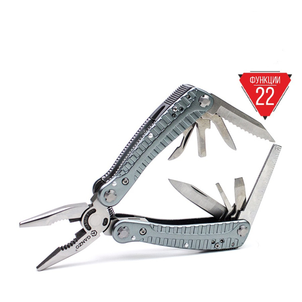 Мультитул Ganzo G105, 22 предмета, цв.серый
