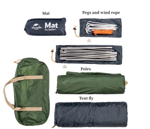 Палатка Naturehike Cycling Si 1-местная, алюминиевый каркас, сверхлегкая, синяя