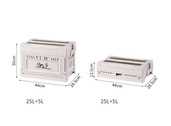 Ящик туристический Naturehike 25+5 л, трансформер, со столешницей, бежевый