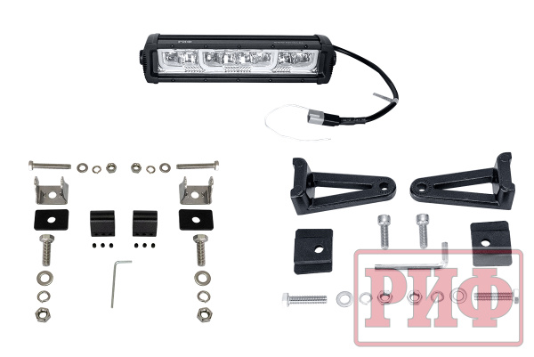 Светодиодная фара водительского света РИФ с ДХО 307 мм 64W