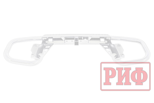 Бампер РИФ силовой задний Toyota Land Cruiser Prado 150 c квадратом под фаркоп (белый)