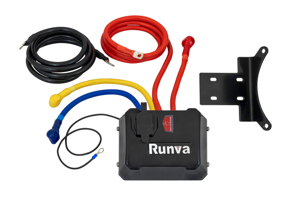 Лебёдка электрическая 12V Runva 9500 lbs 4350 кг влагозащищенная, синтетический трос