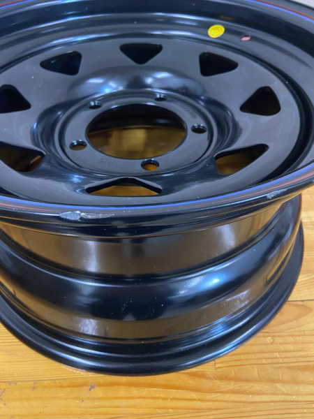 3 Диск усиленный УАЗ стальной черный 5x139,7 8xR16 d110 ET+15 (треуг. мелкий)(уценка)