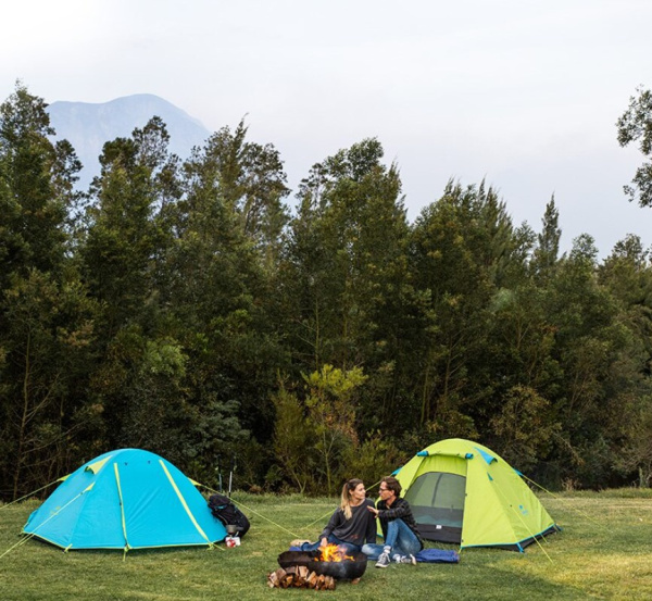 2.Палатка Naturehike P-Series 3-местная, алюминиевый каркас, голубая