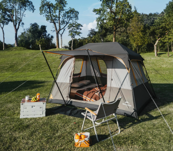 1 Палатка Naturehike Cape 5.2, 4-местная, быстросборная, серо-коричневая