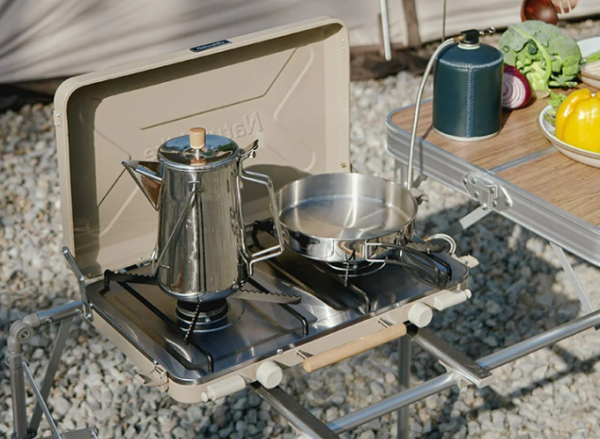 3 Плита газовая двойная Naturehike 2,5 кВт, бежевая