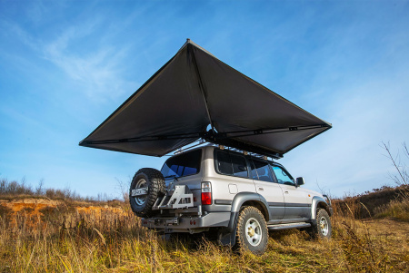 Маркиза автомобильная РИФ безопорная, веерная 2,3х2 м (правая)