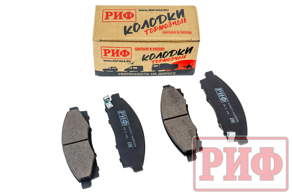 Колодки тормозные передние РИФ Mitsubishi L200 2005+, Pajero Sport 2008-2015