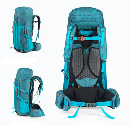 Рюкзак туристический Naturehike 55 л, голубой