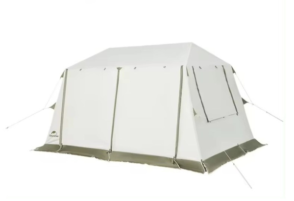 3 Палатка Naturehike Village 8.5 AIR 4-местная, надувной каркас, бело-коричневая