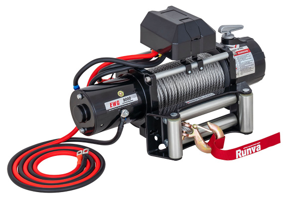 Лебёдка электрическая 12V Magnum 9000 lbs 4200 кг (стальной трос)