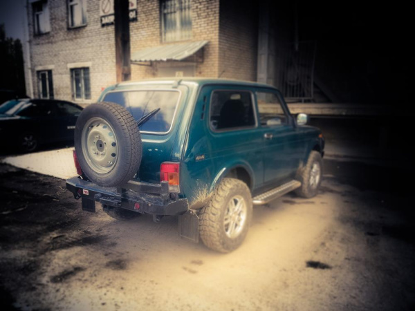 Бампер РИФ задний ВАЗ Нива с фаркопом и калиткой