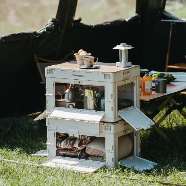 4 Ящик туристический Naturehike 52 л, трансформер, со столешницей, бежевый 4 Ящик туристический Naturehike 52 л, трансформер, со столешницей, бежевый