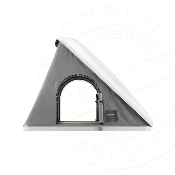 3 Палатка на крышу автомобиля AUTOHOME COLUMBUS VARIANT MEDIUM GRAY X-LONG, тент серый, лестница 215